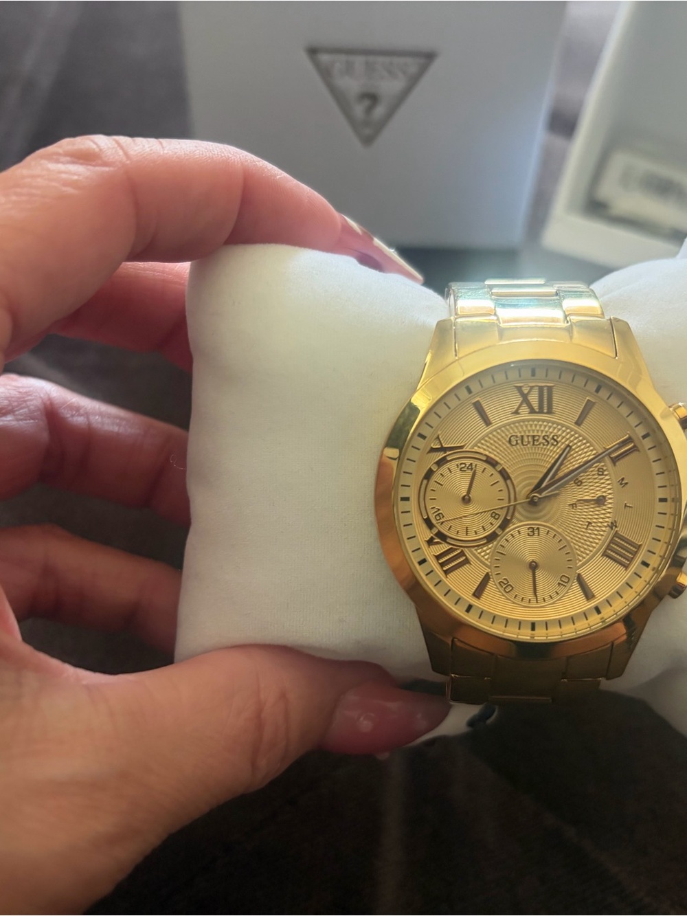 GUESS Gold-Tone Women’s chronograph Bracelet Watch